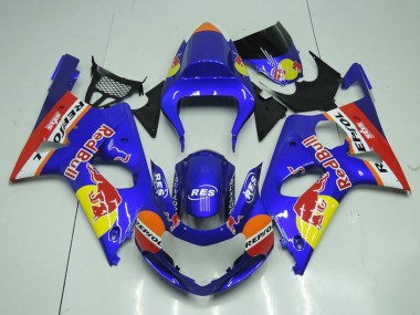 Comprare Carena Moto Suzuki GSXR 1000 2000-2002 - Blu Giallo Red Bull Repsol