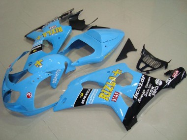 Comprare Carena Moto Suzuki GSXR 1000 2000-2002 - Azzurro Chiaro Giallo Nero Rizla