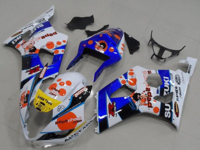 Comprare Carena Moto Suzuki GSXR 1000 2003-2004 - Bianco Blu Rosso Giallo Pepe Phone