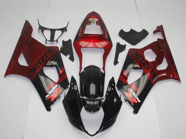 Comprare Carena Moto Suzuki GSXR 1000 2003-2004 - Rosso Nero Lucido