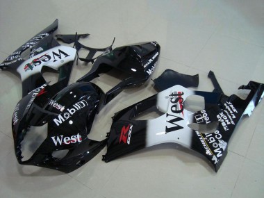 Comprare Carena Moto Suzuki GSXR 1000 2003-2004 - Nero Lucido Bianco West Rosso