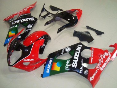 Comprare Carena Moto Suzuki GSXR 1000 2003-2004 - Rosso Nero Blu Verde JOMO Pepephone