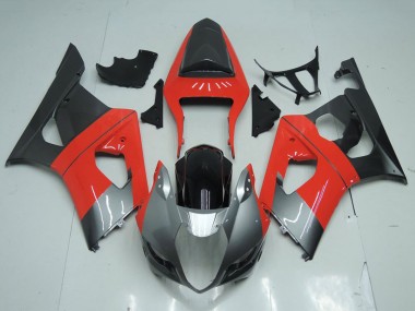 Comprare Carena Moto Suzuki GSXR 1000 2003-2004 - Rosso Argento Nero