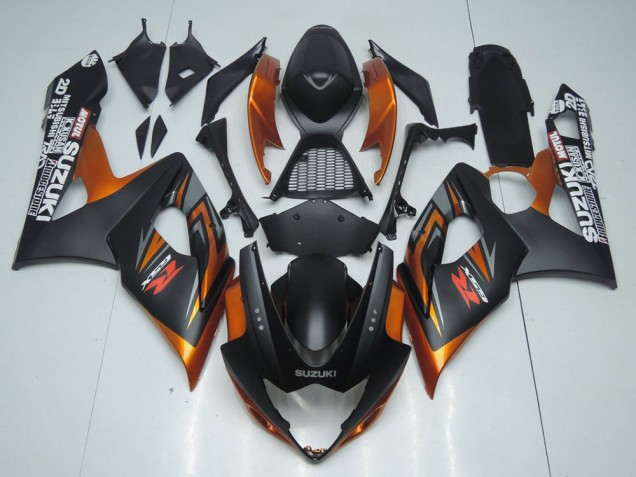 Comprare Carena Moto Suzuki GSXR 1000 2005-2006 - Nero Opaco Arancia