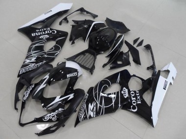 Comprare Carena Moto Suzuki GSXR 1000 2005-2006 - Nero Lucido Bianco Corona