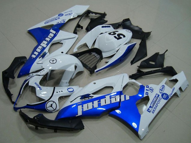 Comprare Carena Moto Suzuki GSXR 1000 2005-2006 - Bianco Blu Jordan 59