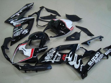 Comprare Carena Moto Suzuki GSXR 1000 2005-2006 - Nero Lucido Bianco Rosso Relentless