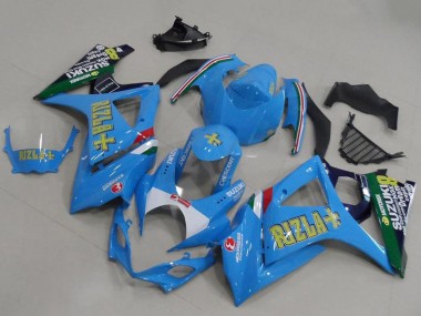 Comprare Carena Moto Suzuki GSXR 1000 2007-2008 - Blu Bianco Giallo Nero Rizla