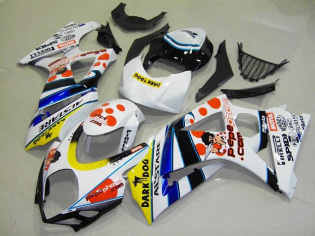 Comprare Carena Moto Suzuki GSXR 1000 2007-2008 - Bianco Rosso Giallo Blu Nero Pepe Phone