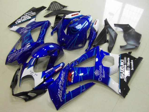 Comprare Carena Moto Suzuki GSXR 1000 2007-2008 - Blu Bianco Nero Corona