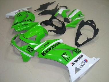 Comprare Carena Moto Kawasaki ZX250R 2008-2012 - Bianco Verde Nero Mostro 88