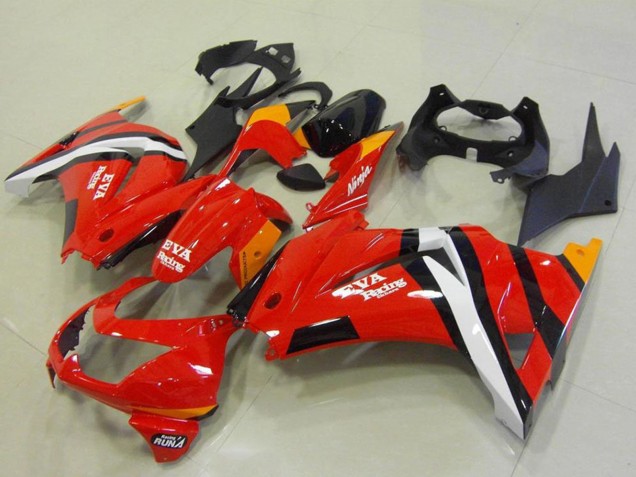 Comprare Carena Moto Kawasaki ZX250R 2008-2012 - Rosso Arancia Bianco Nero Eva Corsa
