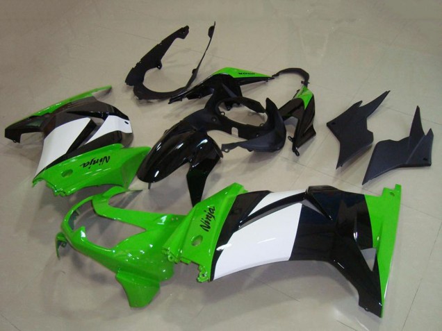 Comprare Carena Moto Kawasaki ZX250R 2008-2012 - Verde Bianco Nero Lucido