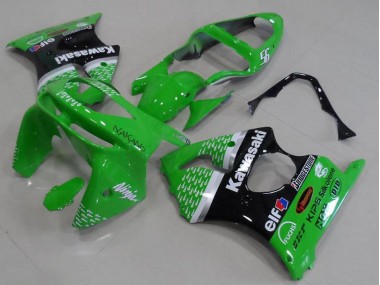 Comprare Carena Moto Kawasaki ZX6R 1998-1999 - Verde Bianco Argento Nero Lucido
