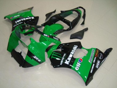 Comprare Carena Moto Kawasaki ZX6R 2000-2002 - Verde Nero Lucido Mostro