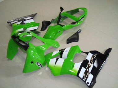 Comprare Carena Moto Kawasaki ZX6R 2000-2002 - Verde Bianco Nero 636