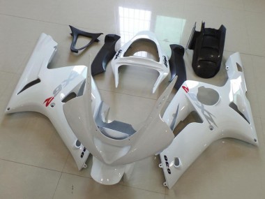 Comprare Carena Moto Kawasaki ZX6R 2003-2004 - Bianco Argento Decals