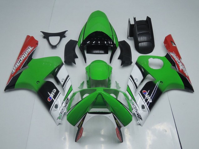 Comprare Carena Moto Kawasaki ZX6R 2003-2004 - Verde Bianco Nero Rosso Motocard