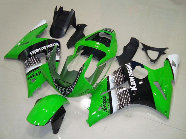 Comprare Carena Moto Kawasaki ZX6R 2003-2004 - Verde Bianco Nero