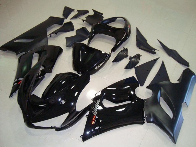 Comprare Carena Moto Kawasaki ZX6R 2005-2006 - Nero Lucido Nero Opaco Argento Rosso