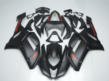 Comprare Carena Moto Kawasaki ZX6R 2007-2008 - Nero Opaco Rosso Sticker