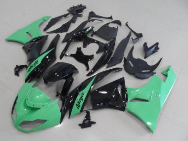 Comprare Carena Moto Kawasaki ZX6R 2009-2012 - Verde Chiaro Nero Lucido