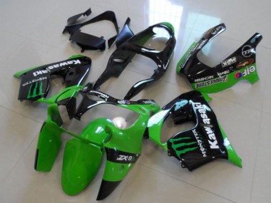 Comprare Carena Moto Kawasaki ZX9R 2000-2001 - Nero Lucido Verde Mostro