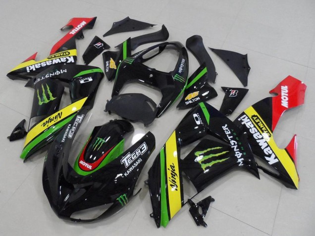 Comprare Carena Moto Kawasaki ZX10R 2006-2007 - Nero Lucido Rosso Giallo Verde Mostro
