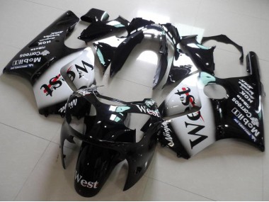 Comprare Carena Moto Kawasaki ZX12R 2000-2001 - Nero Lucido Bianco West