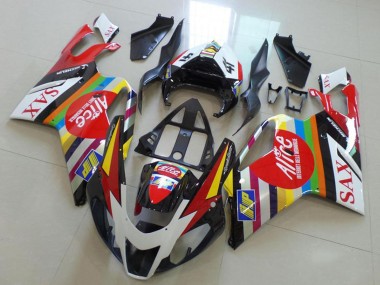 Comprare Carena Moto Aprilia RSV1000 2003-2006 - Bianco Rosso Nero Verde Giallo Alice Sax