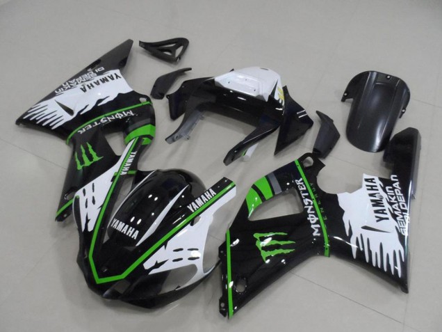 Comprare Carena Moto Yamaha YZF R1 2000-2001 - Bianco Nero Verde Mostro