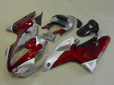 Comprare Carena Moto Yamaha YZF R1 2000-2001 - Argento Rosso Bordeaux