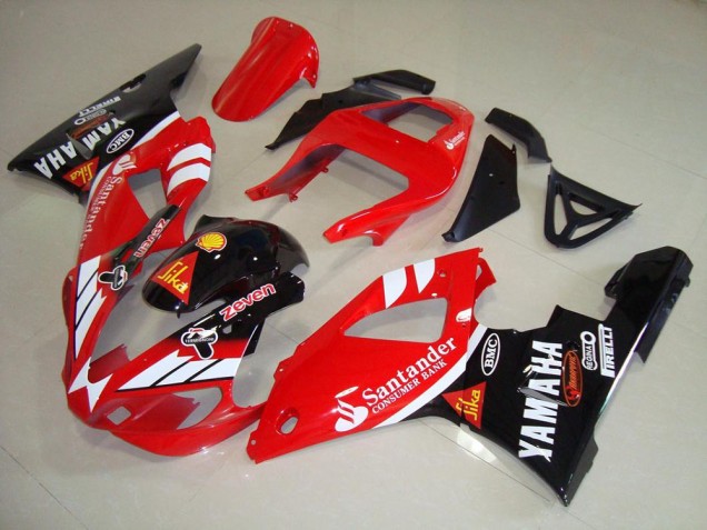 Comprare Carena Moto Yamaha YZF R1 2000-2001 - Rosso Bianco Nero Lucido Santander