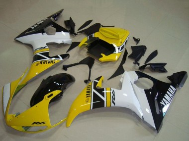 Comprare Carena Moto Yamaha YZF R6 2003-2004 - Giallo Bianco Nero Lucido Anniversary