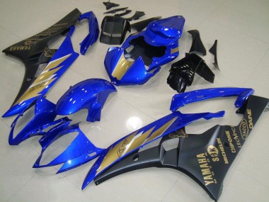 Comprare Carena Moto Yamaha YZF R6 2006-2007 - Blu Oro Nero Opaco
