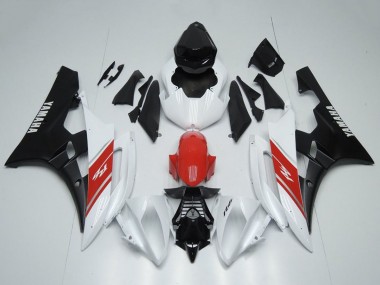 Comprare Carena Moto Yamaha YZF R6 2006-2007 - Bianco Rosso Nero Opaco