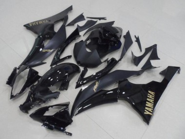 Comprare Carena Moto Yamaha YZF R6 2008-2016 - Nero Lucido Nero Opaco Oro Decals