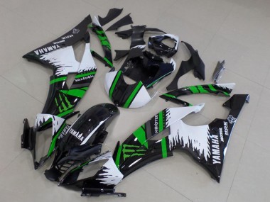 Comprare Carena Moto Yamaha YZF R6 2008-2016 - Bianco Nero Lucido Verde Mostro Motul