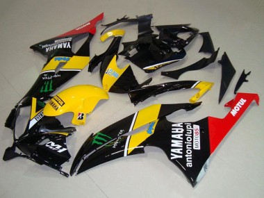 Comprare Carena Moto Yamaha YZF R6 2008-2016 - Giallo Rosso Nero Lucido Verde Mostro Motul
