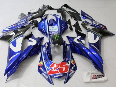 Comprare Carena Moto Yamaha YZF R6 2017-2023 - Bianco Blu Verde Mostro MoviStar