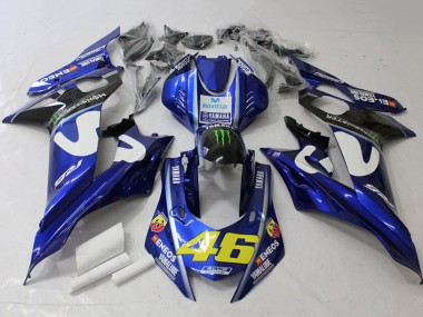 Comprare Carena Moto Yamaha YZF R6 2017-2023 - Bianco Blu Verde Mostro MoviStar