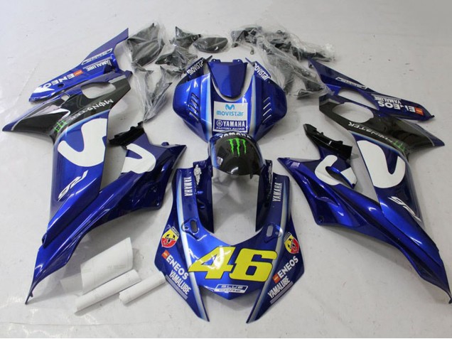Comprare Carena Moto Yamaha YZF R6 2017-2023 - Bianco Blu Verde Mostro MoviStar