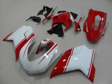 Comprare Carena Moto Ducati 848 2007-2014 - Bianco Rosso Corsa Version