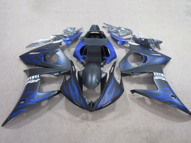 Comprare Carena Moto Yamaha YZF R6 2003-2004 - Nero Opaco Blu Fiamma