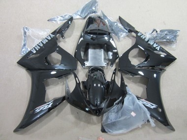 Comprare Carena Moto Yamaha YZF R6 2003-2004 - Nero Lucido Argento Decals