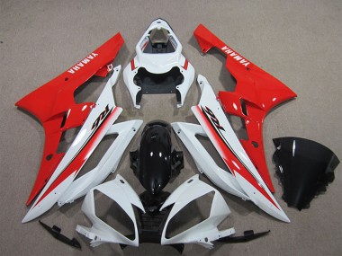 Comprare Carena Moto Yamaha YZF R6 2006-2007 - Bianco Rosso Nero Lucido
