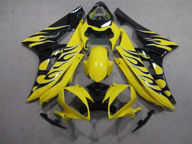 Comprare Carena Moto Yamaha YZF R6 2006-2007 - Giallo Nero Fiamma