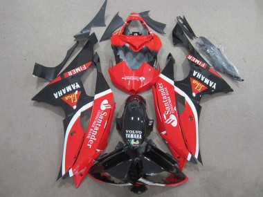 Comprare Carena Moto Yamaha YZF R6 2008-2016 - Rosso Bianco Nero Lucido Volvo Santander Fimer