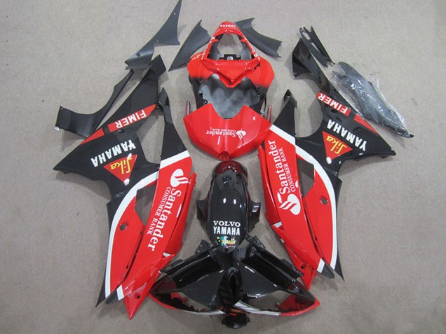 Comprare Carena Moto Yamaha YZF R6 2008-2016 - Rosso Bianco Nero Lucido Volvo Santander Fimer