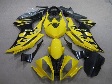 Comprare Carena Moto Yamaha YZF R6 2008-2016 - Giallo Nero Lucido Fiamma